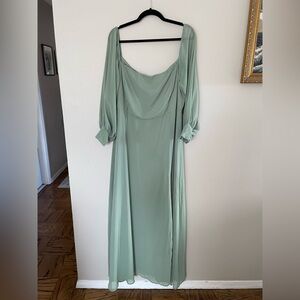 Lulu's Sage Long Sleeve Dress
